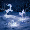 Outsunny 3-Piece Christmas Lighted Reindeer Family Set for Outdoor
