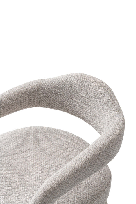 Aspen Mid-Century Modern Upholstered Tweed Armchair in Silver Lining - Set of 2