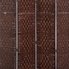 Homcom Double Hinged Woven Wicker Room Divider And Privacy Screens|Homcom Separateur De Piece En Osier Tisse A 4 Panneaux 6ft