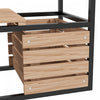 Outsunny 2-tier Raised Garden Bed, Elevated Planter Box With Storage Shelf, Wood Plant Stand For Flo|Outsunny Lit De Jardin Sureleve A 2 Niveaux, Jardiniere Surelevee Avec Etagere De Rangement, Support