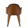 LumiSource Ahoy Faux Leather Mid-Century Dining Chair - Walnut/Black|Chaise de salle à manger de style du milieu du 20e siècle Ahoy en similicuir - noyer et noir