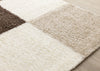 Fairmont Brown Beige White Checkered Rug, 6'7" x 9'6" Indoor Area Rug | Tapis Fairmont a carreaux brun beige blanc, 6'7'' x 9'6''
