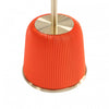 Anderson Modern Metal Top Upholstered End Table in Orange - Set of 2 | Table d’appoint moderne Anderson avec plateau en metal et revetement en tissu orange – Lot de 2
