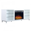 Brighton Modern 2-Piece Electric Fireplace in Black and White | Foyer electrique moderne Brighton 2 pieces en noir et blanc