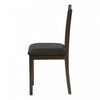 Dining Chair Set of 2 Kitchen Dining Room Brown Leather-Look Brown Wood Legs Transitional|Ensemble de 2 chaises de salle à manger de style transitionnel avec apparence cuir brun et pattes en bois brun pour la cuisine et la salle à manger