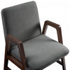 Stella Modern Wood Velvet Armchair in Graphite | Fauteuil moderne en bois et velours Stella, coloris graphite
