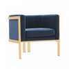 Paramount Modern Velvet Lounge Chair in Royal Blue - Set of 2 | Fauteuil lounge moderne en velours Paramount bleu royal - Lot de 2