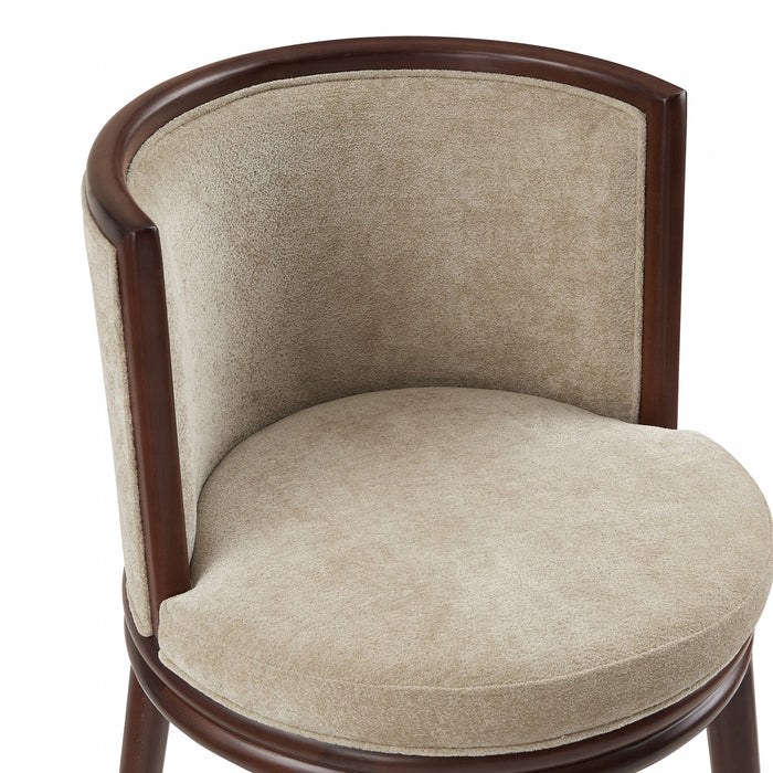 Evalyn Modern Wood Upholstered Barstool in Natural - Set of 2