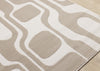 Leopold Modern Mid-Century Beige Cream Area Rug - 2'7" x 4'11"|Carpette Leopold beige et crème de style moderne du milieu du 20e siècle - 2 pi 7 po x 4 pi 11 po