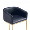 Louvre Mid-Century Modern Metal Upholstered Barstool in Black - Set of 2 Bar Stool | Tabouret de bar rembourre en metal noir style mid-century modern Louvre - Lot de 2