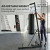 Soozier 72.8"-90.9" Adjustable Punching Bag Stand with Sandbag, Black