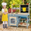 Costway 2-in-1 Outdoor Mud Kitchen With Faucet & Removable Sink Metal Baskets Storage Bag
