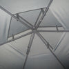 Outsunny 13ft Hexagon Gazebo Outdoor Canopy Shelter With Netting And Shaded Curtains Grey|Outsunny Hexagon Gazebo 13ft Outdoor Canopy Shelter Avec Filet Et Rideaux D'ombrage Gris