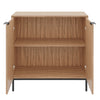 Nordika Slim 2-Door Storage Cabinet - Light Walnut | Armoire de rangement mince Nordika à 2 portes - noyer clair