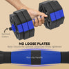 Soozier 6-in-1 Adjustable Dumbbell Set, 66lbs Free Weights Set, Blue