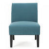 Oliver Linen-look Fabric Accent Chair With Rubberwood Legs - Teal | Fauteuil D’appoint Oliver En Tissu aspect lin Avec Pieds En Bois Caoutchouc - Bleu Sarcelle