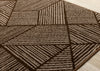 Covington Brown Taupe Striped Geometric Design Rug, 6'7" x 9'10" Indoor Area Rug | Tapis Covington brun taupe a rayures geometriques, 6'7" x 9'10"