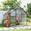 Outsunny 6' X 12' X 6.5' Polycarbonate Greenhouse Walk-in Green House|Outsunny Serre Exterieure En Polycarbonate 6' X 12' X 6,5'