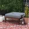Summerlyn Fabric Indoor/Outdoor Patio Ottoman - Walnut|Pouf de terrasse Summerlyn en tissu pour l’intérieur et l’extérieur - noyer