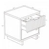 Elara Contemporary 18" Solid Wood Nightstand in White (2-Drawer) | Table de nuit contemporaine Elara 18" en bois massif blanc (2 tiroirs)