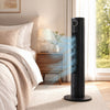 HOMCOM 28dB Tower Fan for Bedroom, 26 ft/s Velocity Standing Fan, Black