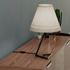 23" Black Angular Base Table with Conical Shade | Lampe de table noire de 23 po à base angulaire avec abat-jour conique