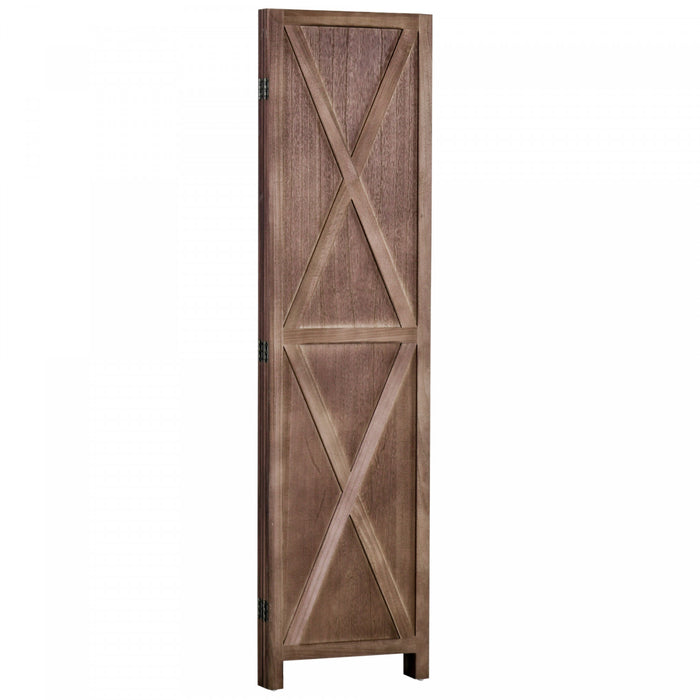Homcom 5.6ft 4-panel Wooden Room Divider With Foldable Design