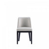 Gansevoort Modern Wood Vegan Leather Dining Chair in Light Gray - Set of 4 | Chaise de salle a manger Gansevoort en bois moderne et cuir vegetalien, gris clair - Lot de 4