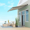 Outsunny 13' X 10' Patio Retractable Awning Sunshade Shelter, Light Grey|Outsunny 13' X 10' Auvent Retractable, Abri Pare-soleil, Gris Clair