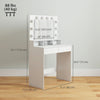 HOMCOM Makeup Vanity Table with LED Mirror and Charging Station, White