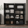 Cornelia Modern 2-Piece Wardrobe Closet in Black Armoire | Armoire-penderie moderne Cornelia 2 pieces en noir