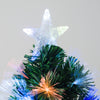 Homcom 4ft Pre-lit Optic Fiber Artificial Christmas Tree With Top Star, 130 Branch Tips And Led Lights|Homcom Arbre De Noel Artificiel En Fibre Optique Pre-illumine De 1.2 M Avec Etoile Superieure 130 Pointes De Branches Et Lumieres Led