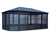 Florence Solarium 12x18 Metal Roof In Black
