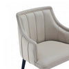 Eda Modern Wood Armchair in Light Gray Dining Chair | Fauteuil moderne Eda en bois avec accoudoirs, coloris gris clair