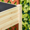 Outsunny 46'' X 24'' Raised Garden Bed, Wooden Elevated Planter Box With Non-woven Liner For Vegetab|Outsunny 47'' X 24'' Jardiniere Sur Pieds Carre Potager Sureleve Exterieur De Jardin Tissu Non-tisse