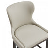 Blair Modern Wood Upholstered Barstool in Stone - Set of 3 Bar Stool | Tabouret de bar Blair moderne en bois avec revetement en tissu couleur pierre - Lot de 3