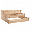 Outsunny 49''x49"x22" 3-tier Raised Garden Bed Wooden Planter Kit Elevated Plant Box Stand For Yard |Outsunny Potager Carre En Bois Jardiniere Sur Pieds 3 Etages Bois Massif De Sapin