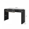 Ethan Wood Sofa Table with Storage for Living Room Entryway Hallway - Black | Console en bois Ethan avec rangement pour salon, entree ou couloir - noire