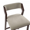 Patricia Modern Wood Upholstered Barstool in Linen - Set of 3 | Tabouret de bar moderne en bois Patricia avec revetement en lin - Lot de 3