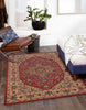 Elara Traditional 9'3" x 12'6" Area Rug in Red Indoor Area Rug | Tapis Traditionnel Elara 9'3" x 12'6" en Rouge