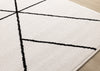Covington White Black Modern Geometric Trellis Design Rug, 6'7" x 9'10" Indoor Area Rug | Tapis Covington a motif de treillis geometrique moderne blanc et noir, 6'7" x 9'10"