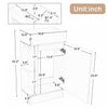 Ethan 18.6" Bathroom Vanity with Sink and Adjustable Shelf, White | Ethan Meuble-lavabo de 18,6" avec vasque et etagere reglable, Blanc