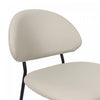 Haven Contemporary Modern Vegan Leather Metal Side Chair in Stone Gray - Set of 4 | Chaise laterale contemporaine moderne en cuir vegetalien et metal Haven, gris pierre - Lot de 4