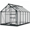 Outsunny Greenhouse, Walk-in Hot House, Clear Pc Board With Sliding Door|Outsunny Serre, Serre De Plain-pied Transparente Avec Porte Coulissante