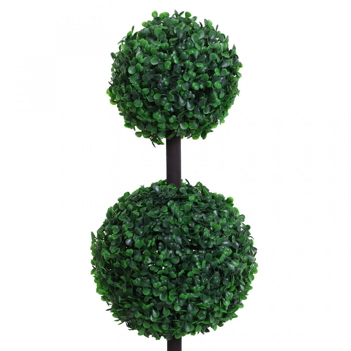 Outsunny 2 Ball Topiary Tree for Home Office, Living Room Decor