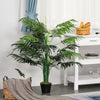 Outsunny 4FT Artificial Tropical Palm Tree Faux Plant with Lifelike Leaves