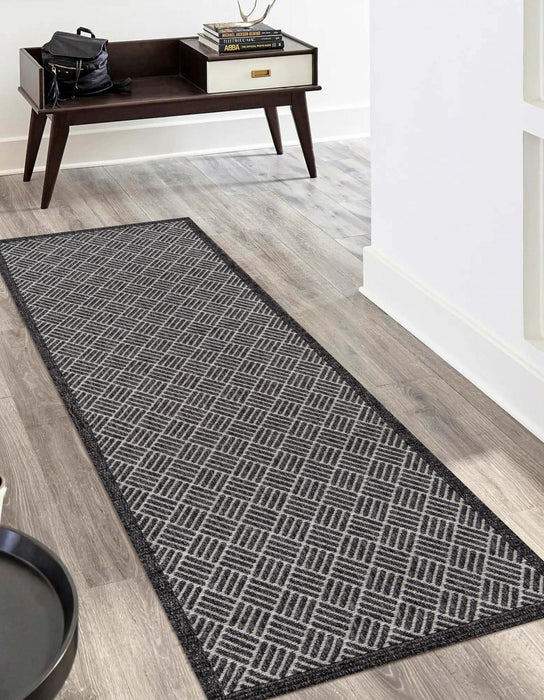 Eve Contemporary 2'0\" x 6'0\" Runner Rug in Grey Indoor Area Rug