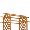 Outsunny 7.7ft Garden Arch With Planter Boxes Wooden Trellis Arbor, Brown|Outsunny Arche De Jardin Bacs A Plantes Arche De Treillis En Bois Brun