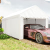 Outsunny 10 X 20ft Carport, Portable Garage With 2 Roll-up Doors, White|Outsunny Abri D'auto 10 X 20 Pi Avec 2 Portes Enroulables, Blanc