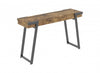47” Narrow Console Table With Storage Shelf - Brown Reclaimed Wood With Black Metal | Console étroite de 47 po avec tablette de rangement - bois recyclé brun avec métal noir